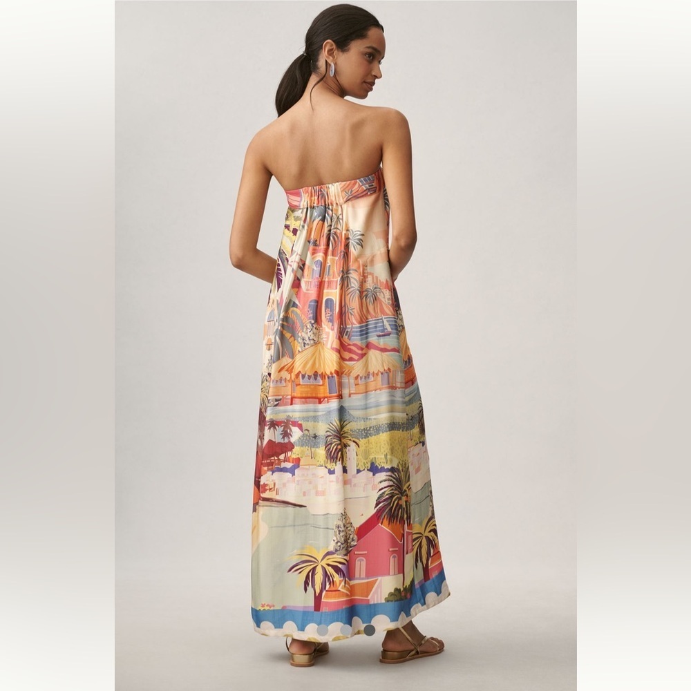 🎉VERY RARE🎉 Anthropologie NWT Corey Lynn Calter Strapless Maxi Dress size XL. - Picture 4 of 12